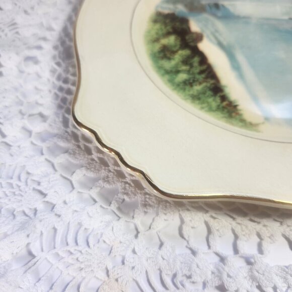 Royal Winton Niagara Falls Collectors Plate Made in England Vintage Souvenir - Picture 3 of 6